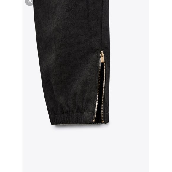 Zara Zipped Jogging Pull On Trousers M NWT - Picture 6 of 9